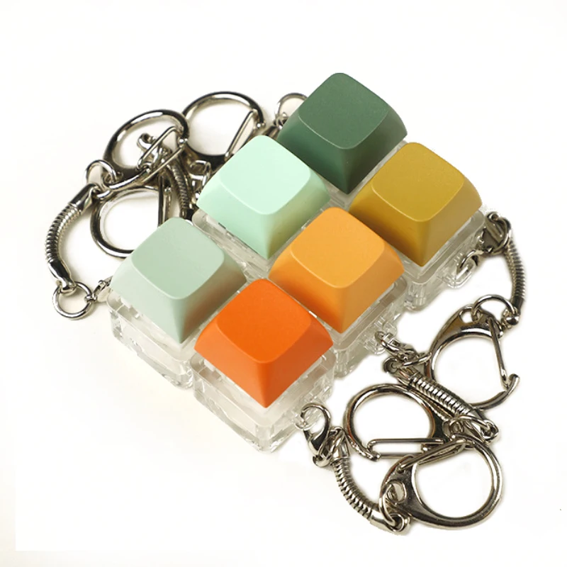 Keycap Fidget Keychain Custom Your Design Click Keychains Click Fidget Keychain Multiple Color Options Stim Toy Stress Relief