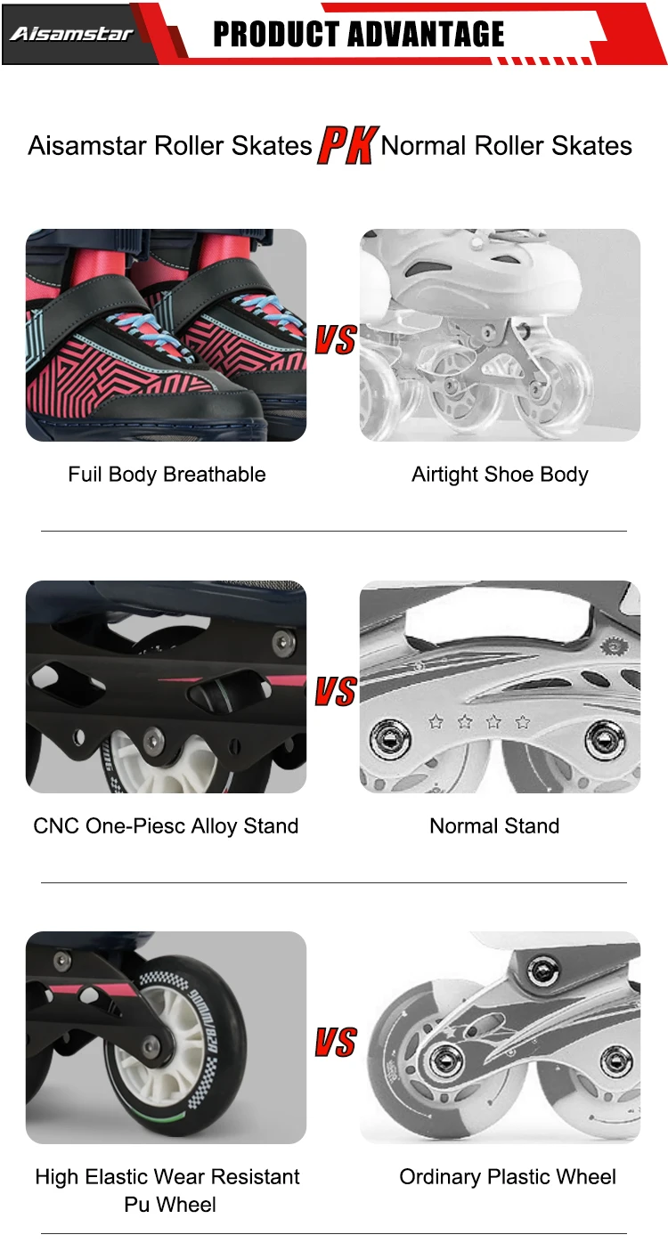 Aisamstar 2024 New Style Patines Inline Skate Outdoor Freestyle Inline