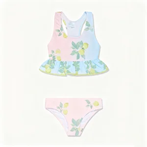 Custom Professional Girls Swimwear with UV Protection Print Design Quick Dry & Eco-Friendly