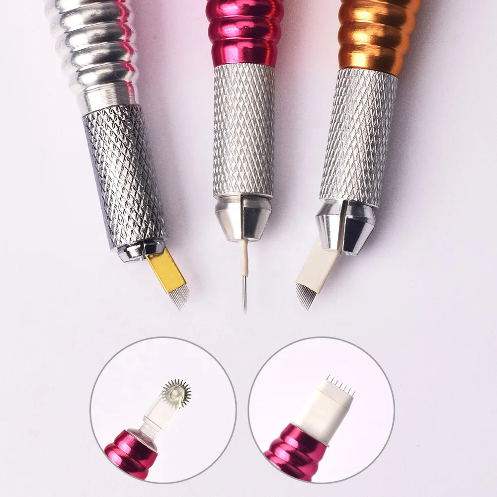 Manual Tattoo Pen Permanent Makeup Machine Microblading Pen for Lip Eyebrow Tattoo Tebori Pen for Tattoo Artist Tool
