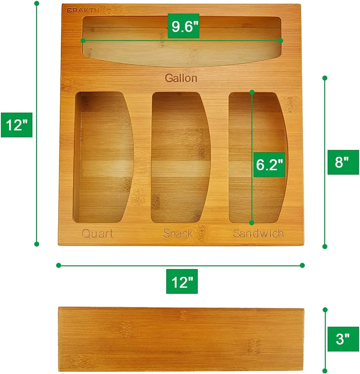 product bag storage organizer for kitchen drawer compatible with gallon quart sandwich and snack variety size bag-0