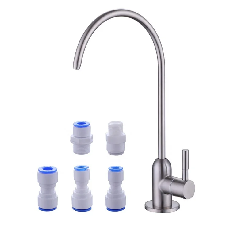 High Quality 304 Stainless Steel Brushed Kitchen Sink Reverse Osmosis Filter Lead-Free Drinking Puri