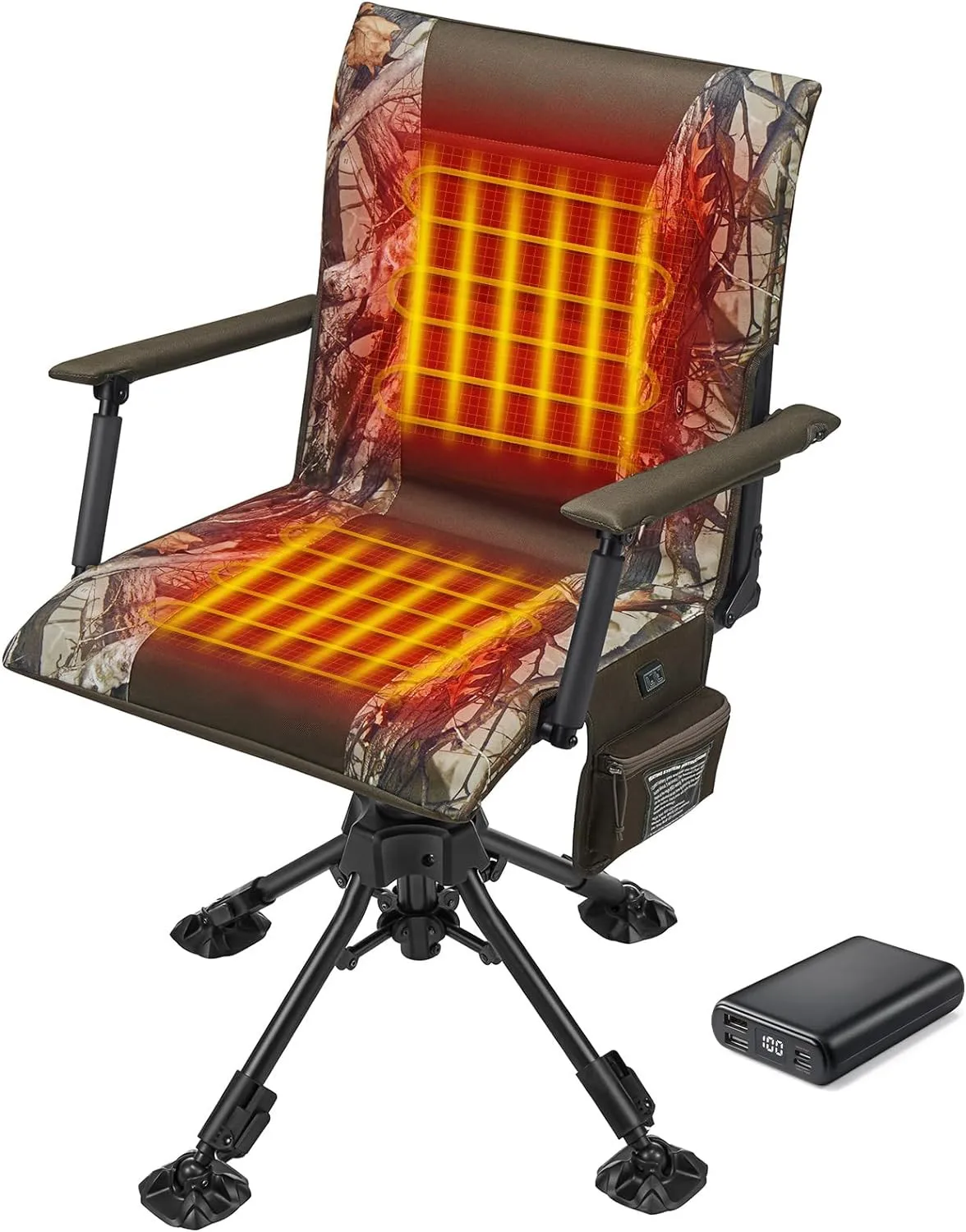 360 Degree Silent Swivel Blind Folding Chairs Heated Hunting Blind
