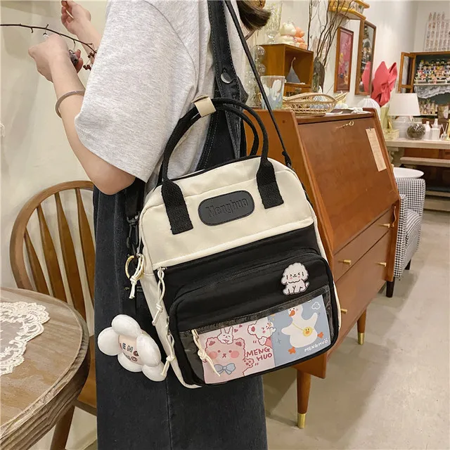 Source Korean Style Cute Backpacks Women Waterproof Nylon Small Shoulder  Bags for Teenage Girls Schoolbags Flower Travel Backpack on m.