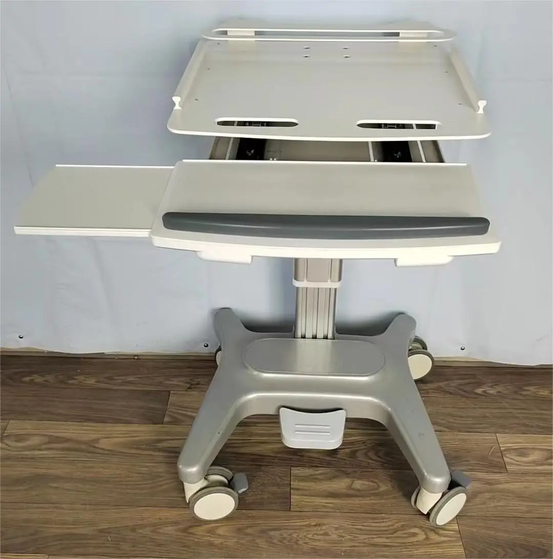 Aluminum Alloy Rolling Desktop Mobile Cart Medical Trolley Computer Trolley