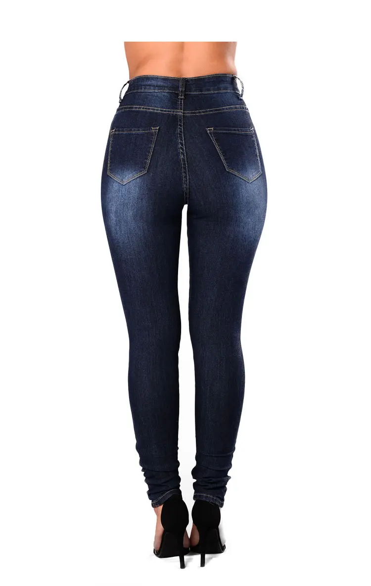 C8139 2023 New Women's Cut Up High Waisted Distressed Jeans Women Pants ...