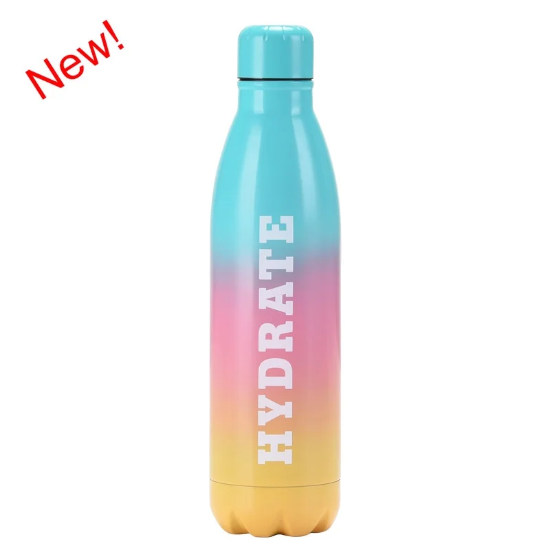 2026 Cross-border New Gradient Color Rainbow 500ml Double-layer Stainless Steel Vacuum Insulated Bullet Cup Outdoor Portable preview 6