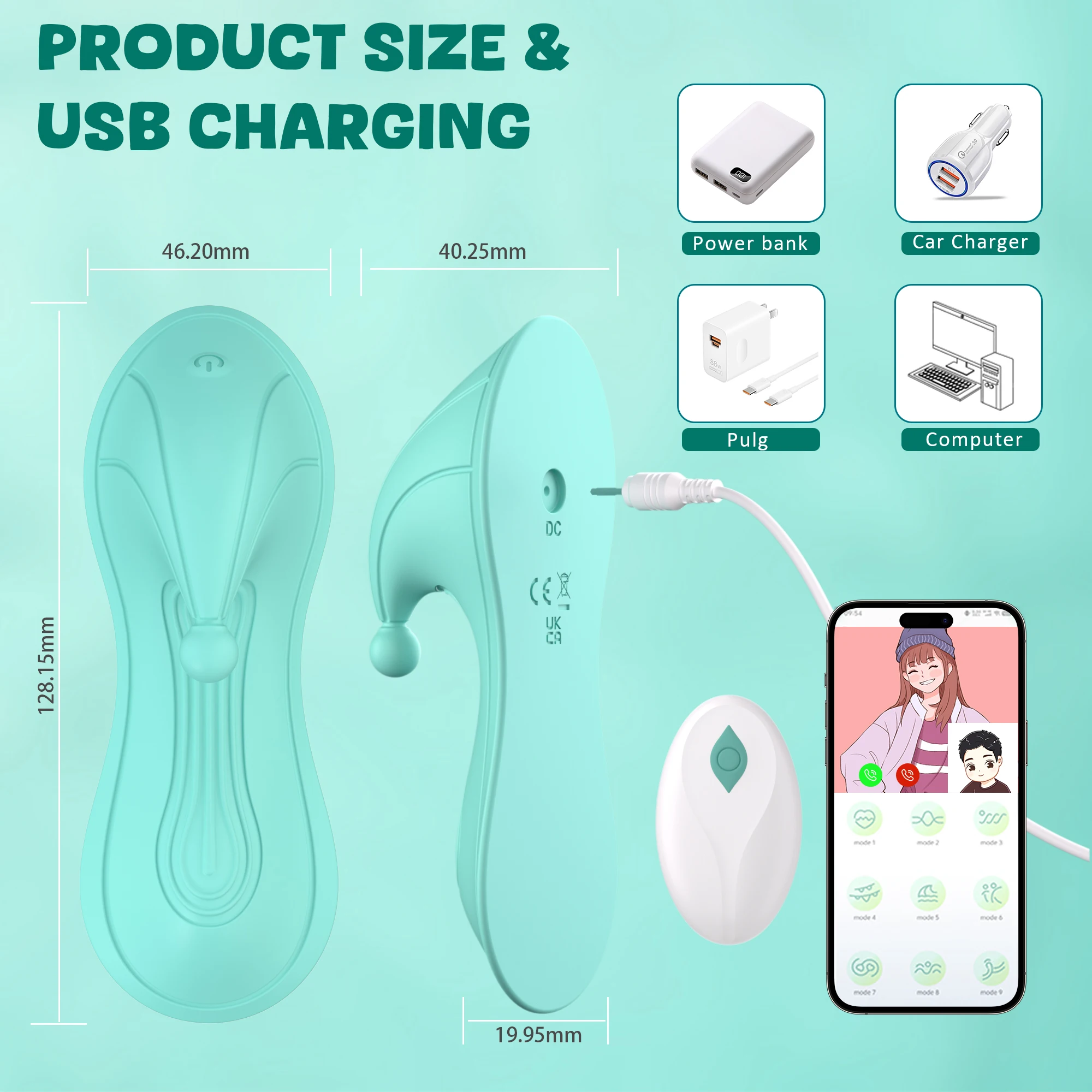 Wireless Remote Control Wearable Clitoris G-Spot Vibrator for Women with Multiple Vibration Modes and App Control Mini Sex Toys