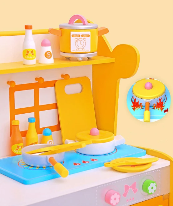 vente chaude dessin animé girafe preuve de l'eau cuisine cuisson assemblés  montessori cuisine en bois jouets jouets éducatifs pour kidsce