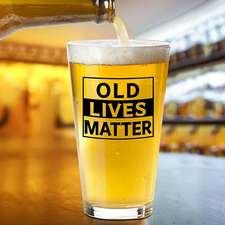 Customized Design Beer Pint Glasses Drinking Glass Beer Cups 16 Oz Pint