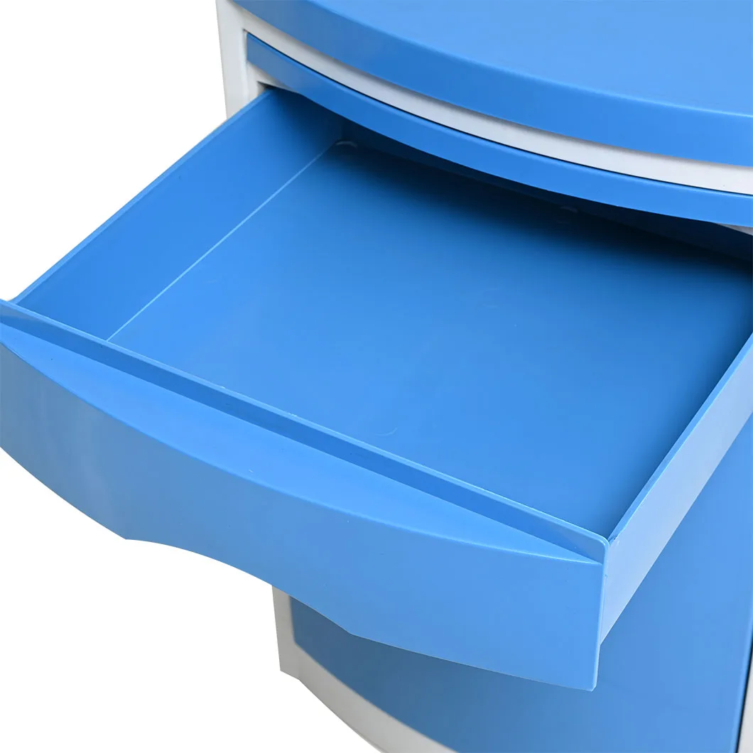 Best Price DP-C007 Medical Equipment Equipment ABS Material Hospital Bedside Cabinet With Wheels