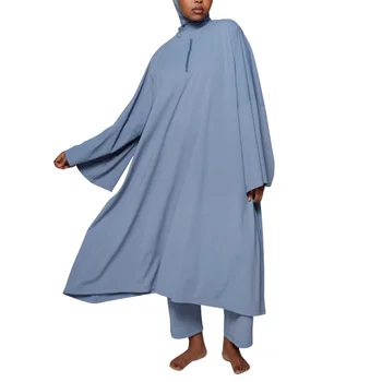 Luxurious UPF 50+ Burkini Cover Oversized Long Sleeves Quick Drying Modest Sportswear Perfect Wrap Swimming for Plus Sizes
