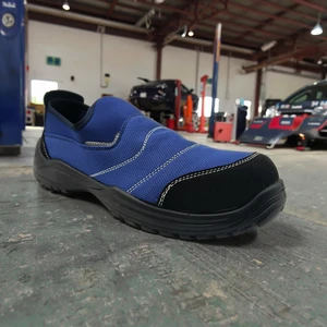 NAIKAI Safety Shoes Labor Protection Work Summer Slip-On Mesh Breathable European Standard Steel Toe Anti-Static Electrical