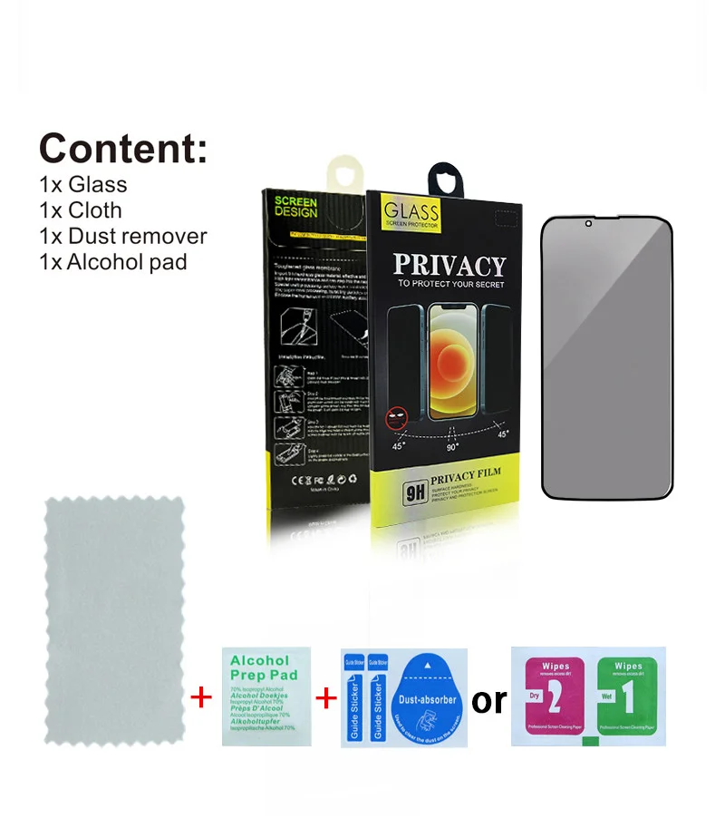 Lote De Protectores De Pantalla De Vidrio Templado 9H Para IPhone 6 Al 15 - Venta Al Por Mayor