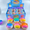 8,5 cm Unicornio colorido y bollos con purpurina con vaporera