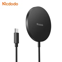 Mcdodo 436 New Ultra Slim 15W 10W 7.5W Fast Heat Dissipassion Metal Magnetic Wireless Charger Pad For iphone magnetic cargador