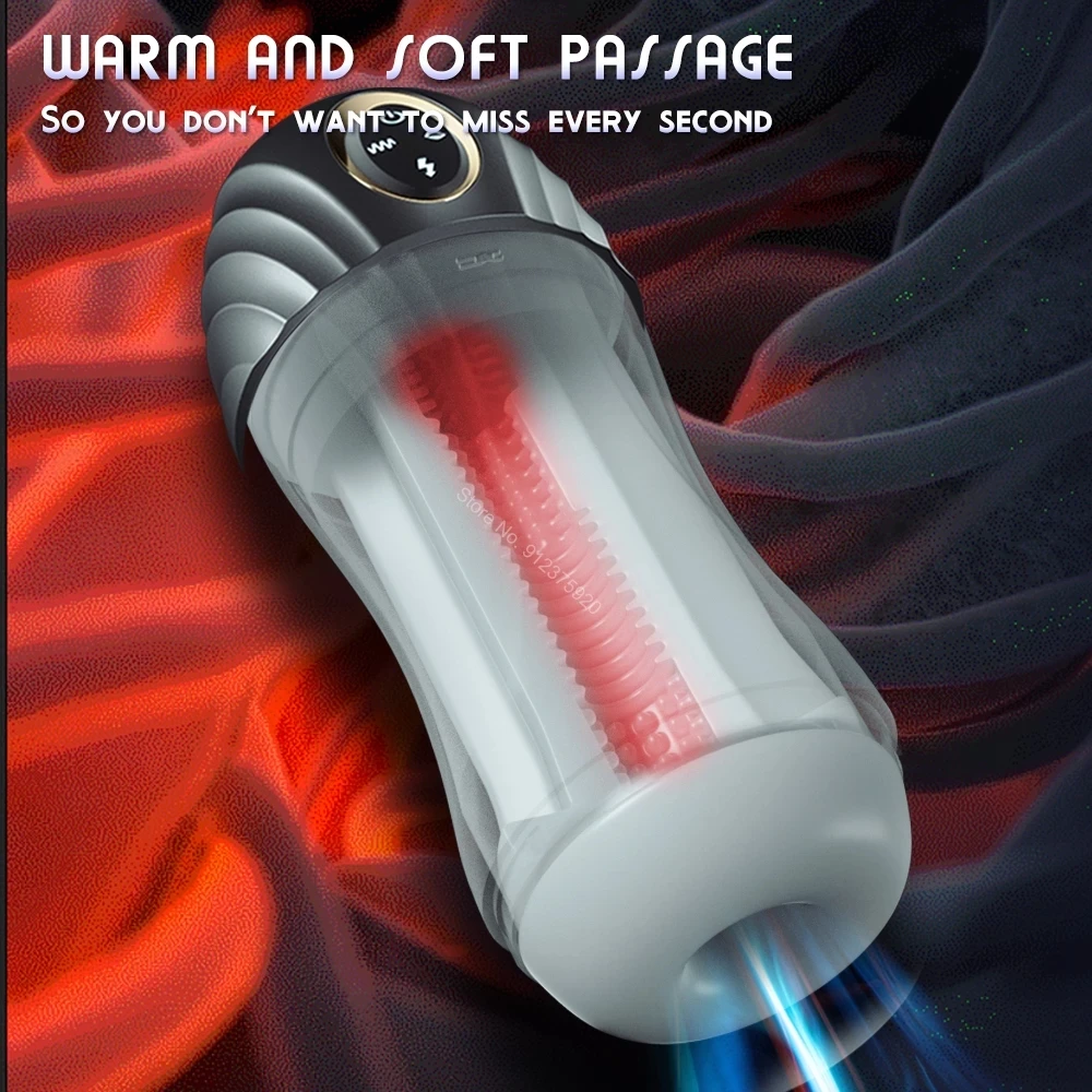 Automatic Vacuum Sucking Male Masturbator Vagina Pussy Sex Machine for Men Realistic Vibrating Masturbation Cup