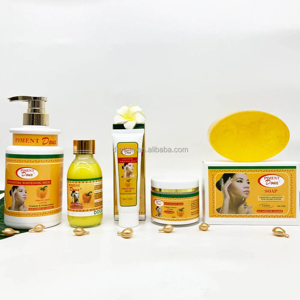 Natural Piment Doux Tube Cream with Collagen Remove Black Spots Best Whitening Anti-wrinkle Face Cream for Black Skin