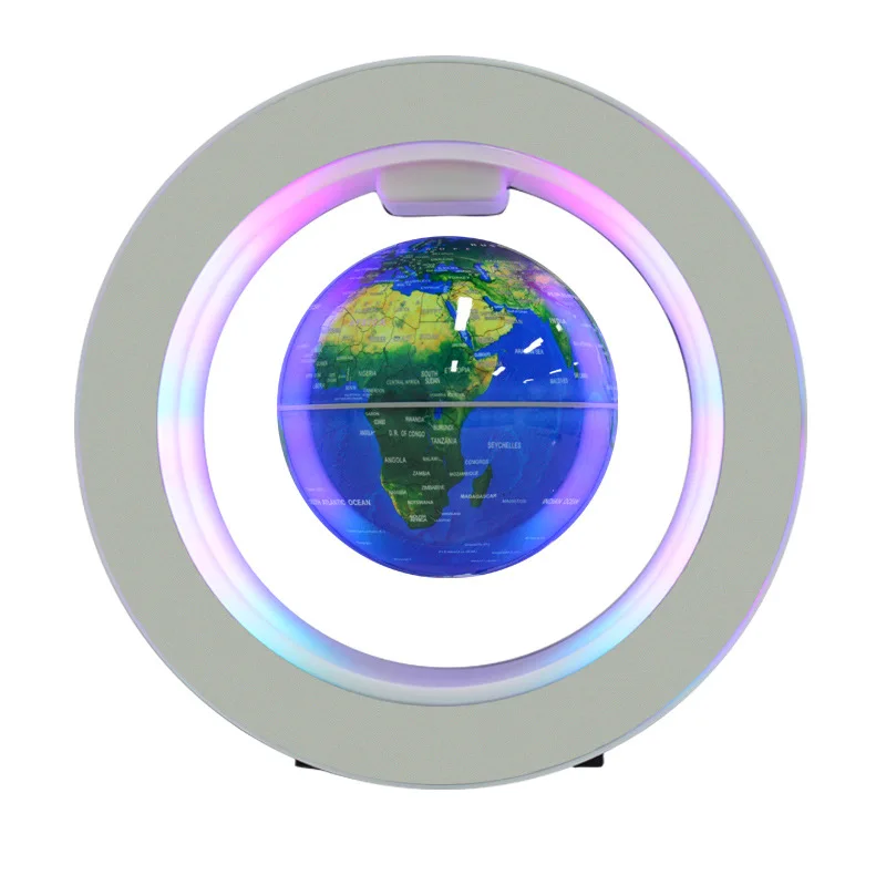 Round LED World Map Floating Globe Magnetic Levitation Light Anti Gravity Magic