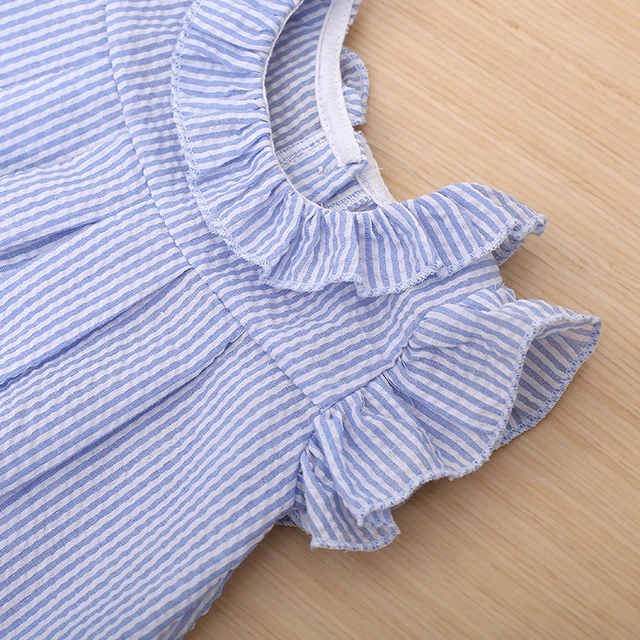 
Детское летнее платье из 100% хлопка без рукавов, детские платья с пуговицами сзади 