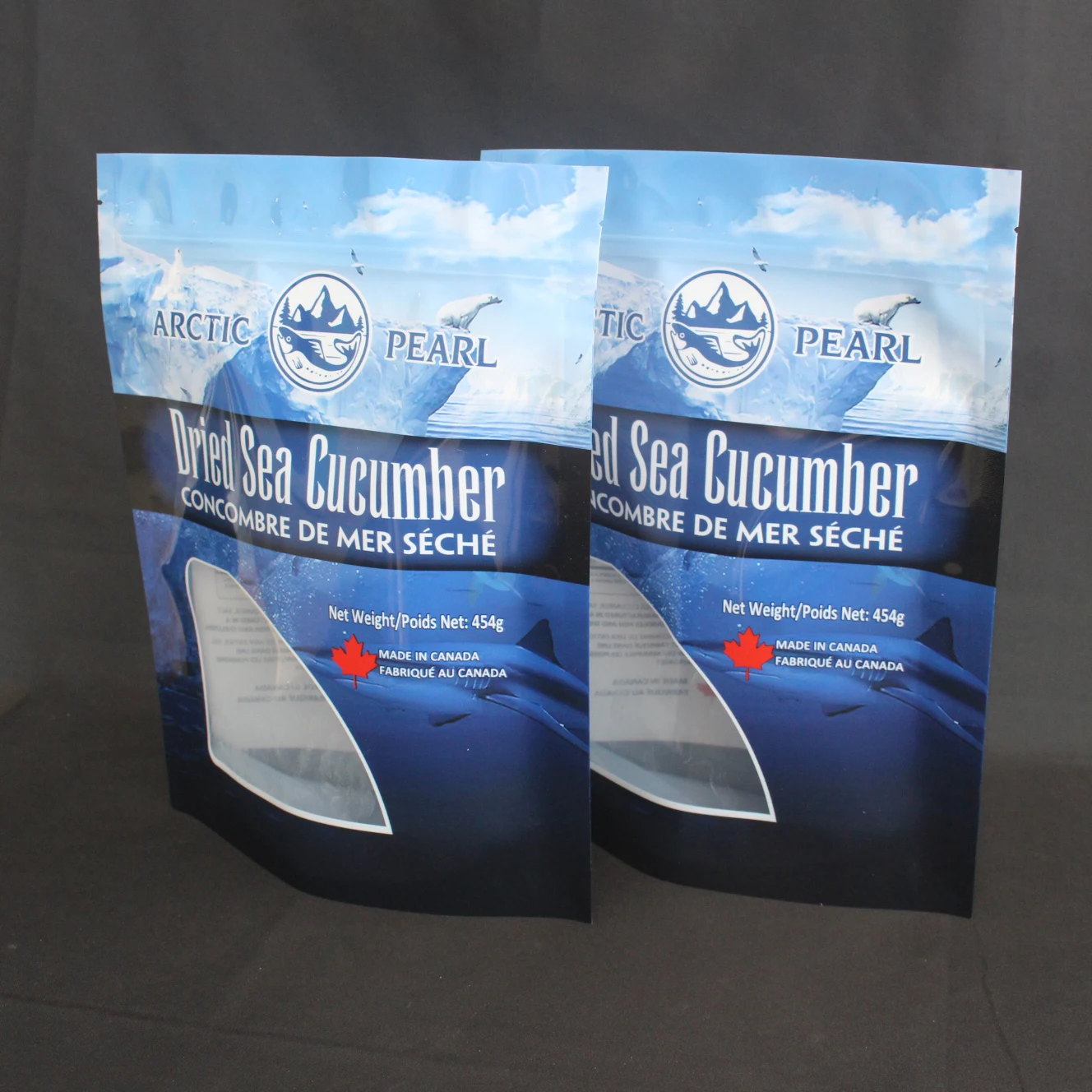Customized Transparent Foil Sachet Packaging 1KG Plastic Zip Lock Stand up Pouch Bags New Security Features for Sea Cucumber