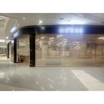 Custom Made Crystal Roller Shutter Door Transparent Mall Store Access Manual/Electric with Multiple Specifications