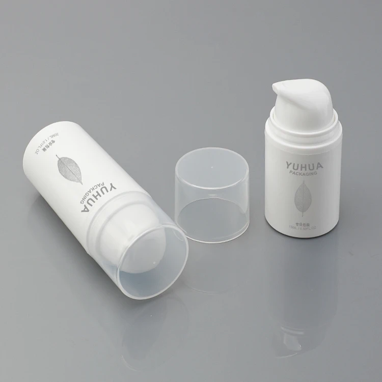 Customized Eco-Friendly 15ml 30ml 50ml Refillable PP Airless Pump Bottle for Face Cream and Sunscreen Lotion Packaging