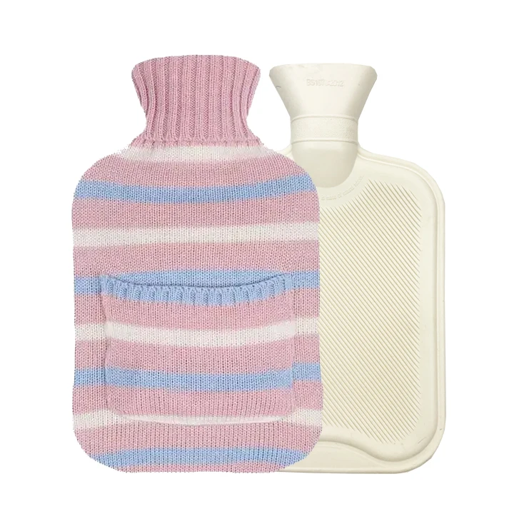 China 2L Rubber Knitted Cover Hot Water Bottle