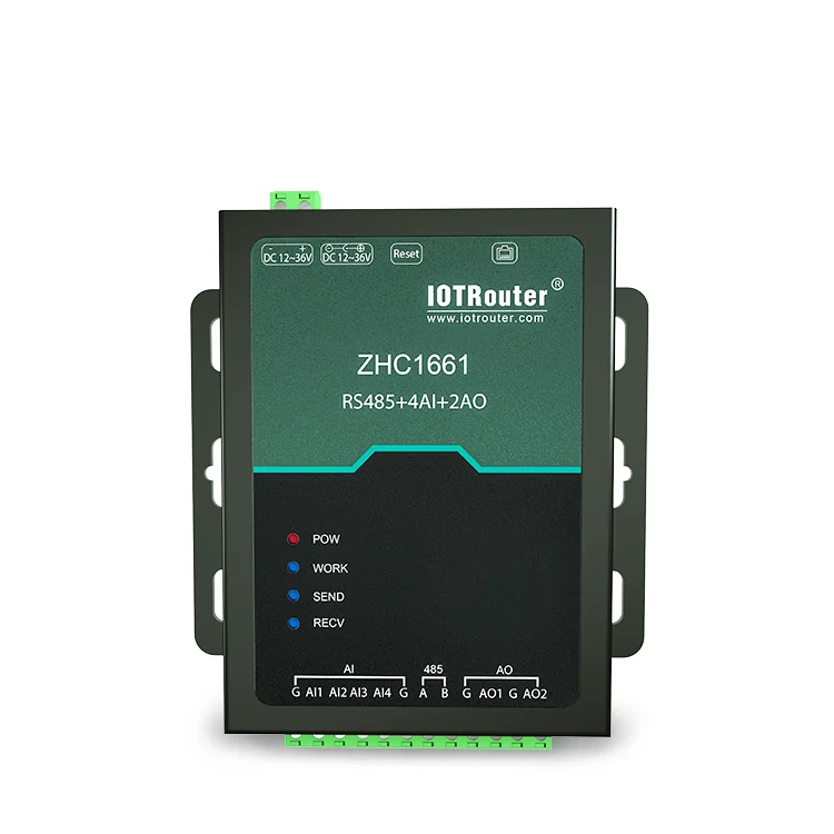 Industrial MODBUS TCP to RTU MQTT IOT Module Wireless & RF Serial to Ethernet Converter Support 1rs485 4AI to Rj45 Datalogger