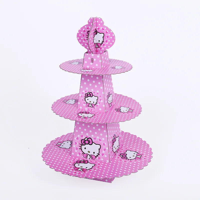 Hello Kitty Cupcake/Treat Stand Cardboard,Pink/Red,Wilton,1512-7575, 