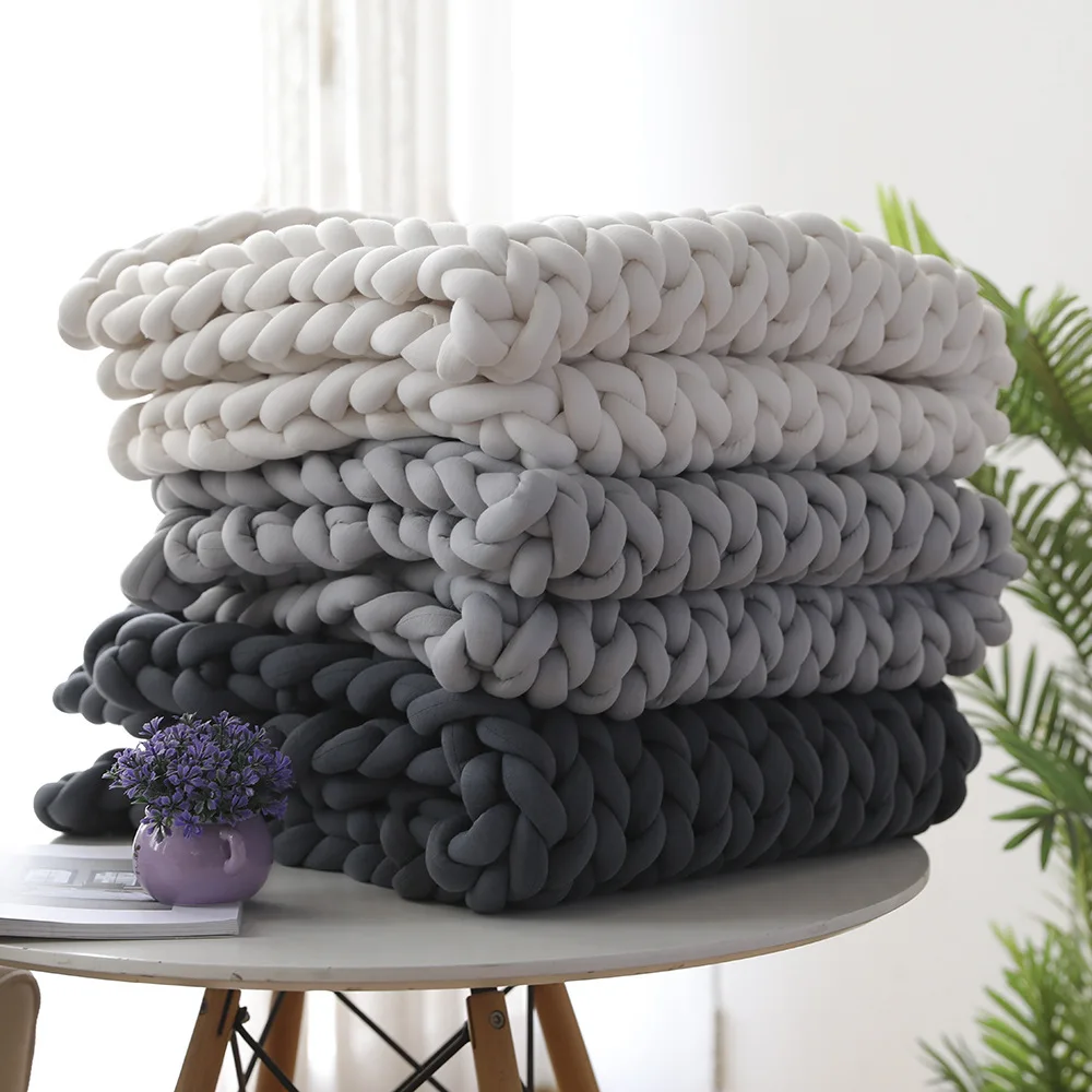 500G Soft Core Spun Yarn Fancy  Polyester Giant Chunky Yarn for Extreme Arm Hand Knitting Blanket