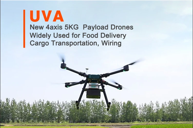 4 axis long flight time long distance Delivery Drone with 5kg 10kg Payload Cargo Transport drone with remote control manufacture