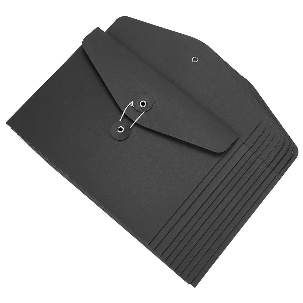 A5 Kraft Paper File Folder Envelope With Button And String Document