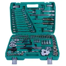 Factory Supplied  121Pcs Automotive Repair and Maintenance 1/2"3/8"1/4" ODM OEM Hard Case socket sets Torx Bit Tool Sets