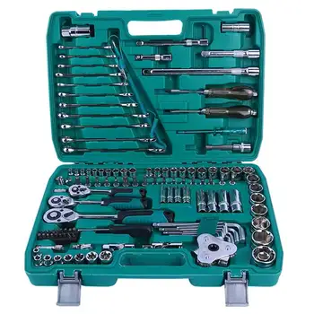 Factory Supplied  121Pcs Automotive Repair and Maintenance 1/2"3/8"1/4" ODM OEM Hard Case socket sets Torx Bit Tool Sets