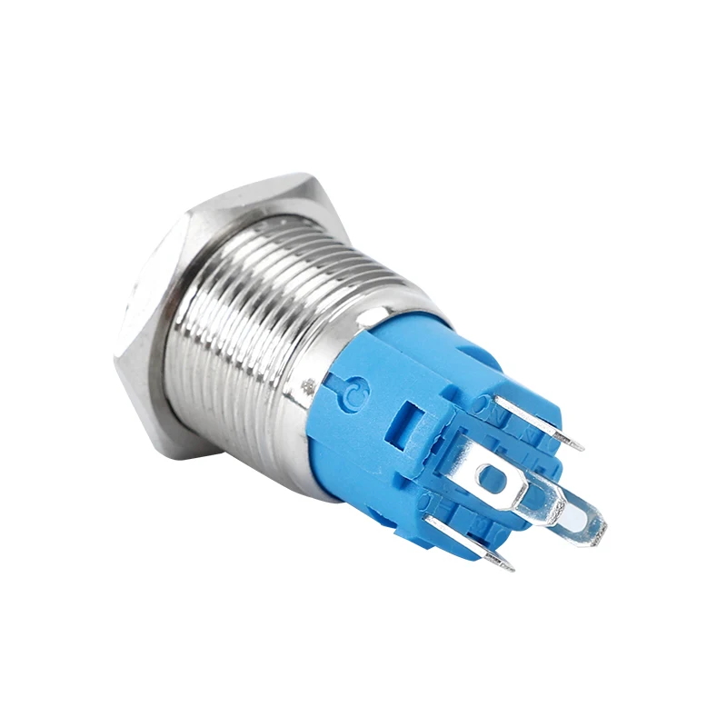 Metal Push Button Switch Momentary Latch 10mm 12mm 19mm 22mm 30 mm 5v 12V LED NO NC on Off