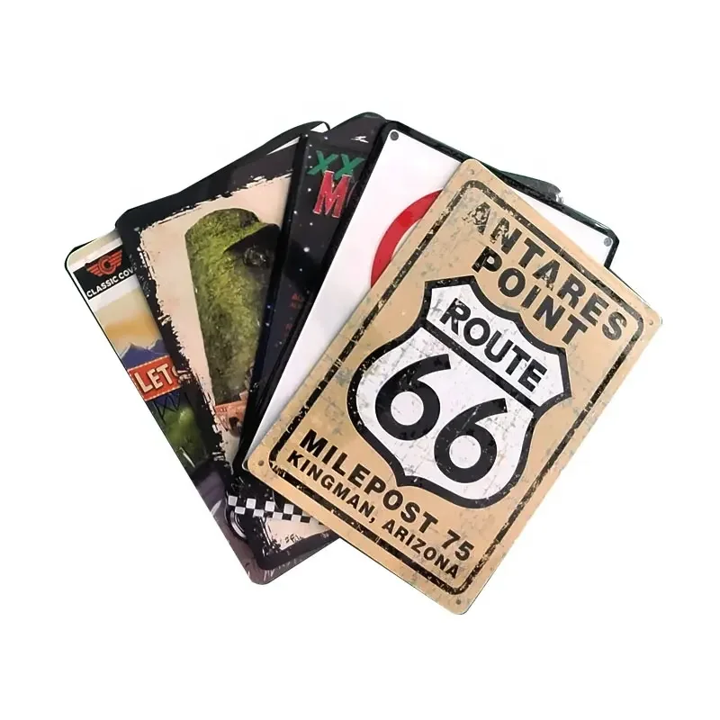Custom Theme Wall Mounted Embossed Retro Design Metal Sign Tin Sign Metal Posters Wholesale