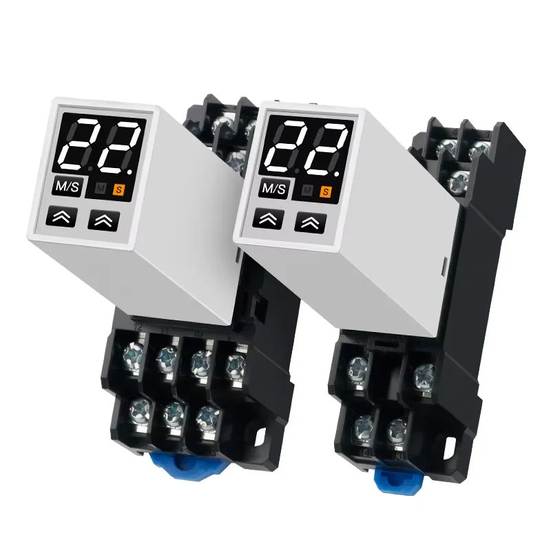 Bestseller Yeni Tasarım H3Y-2E/4E Dijital Ekranlı Zaman Rölesi Taban ile 5A 250VAC Enerji Tasarruflu Zaman Rölesi