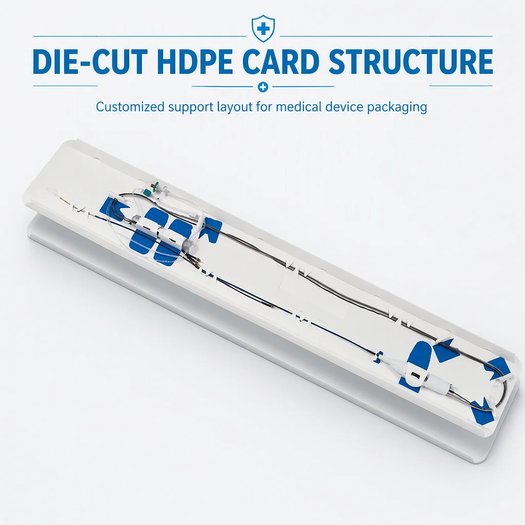 Medical Mounting Cards Die Cut HDPE Cards Backer Cards for Guidewires