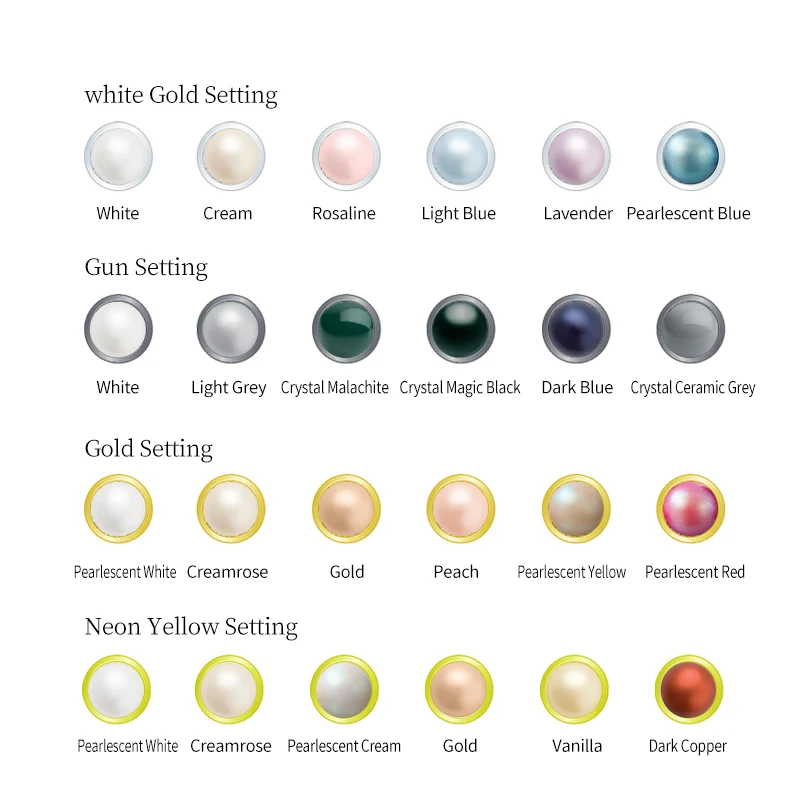 Crystal Rivets Mounted With Artificial Pearl Cabochon Bling Glass Bead Bezel Set in Metal Lead Free Brass Rivet+Cap Stud Button