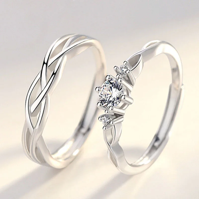 Anelli da sposa promettono fidanzamento coppia regolabile anello