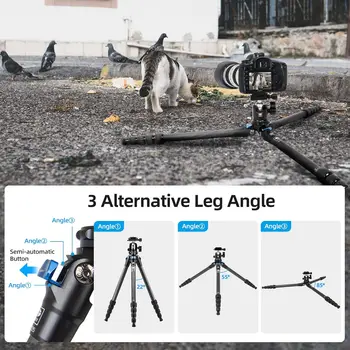SIRUI 50 Carbon Fiber Tripod with 360 Ball Head B-00K Lightweight Compact Travel Tripod for Cameras detail image
