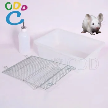 実験用ラット飼育ケージ、プラスチック製のチューブスタンド付き