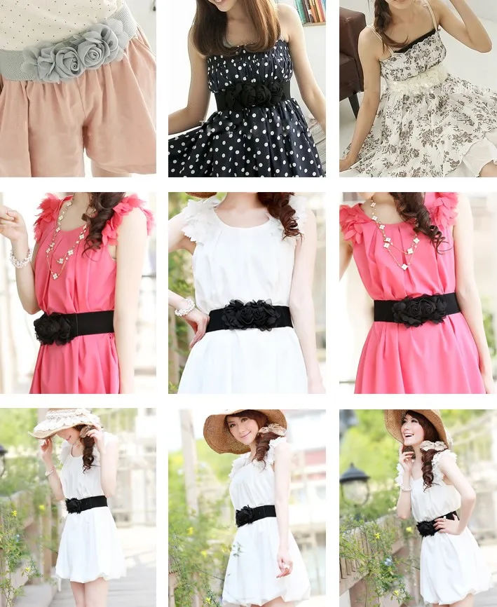Fashion retro decorative waist belt sealing elastic belt elastic wide belt women