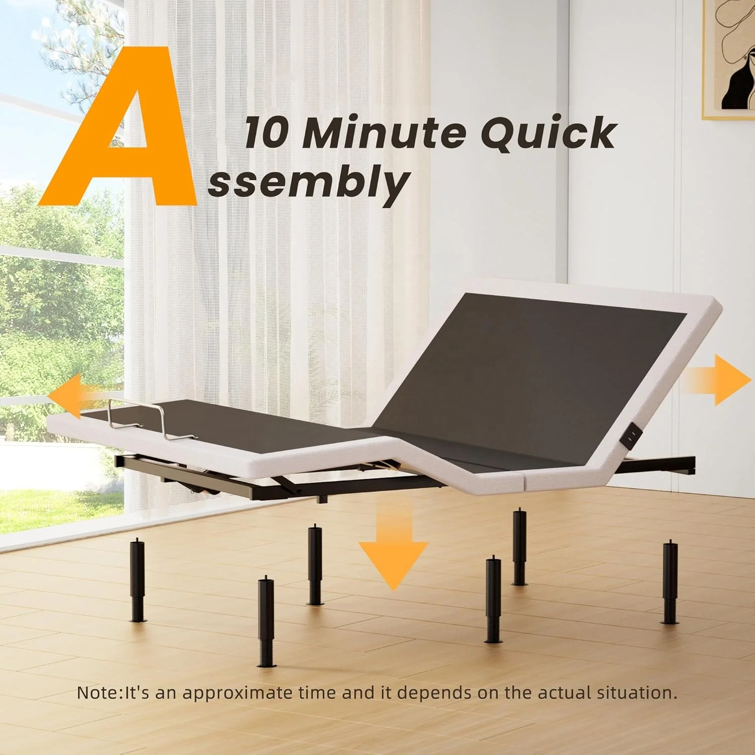 Two-year Warranty Modern Design Mul-funtional Quiet Okin Motor Electric Adjustable Bed Frame manufacture