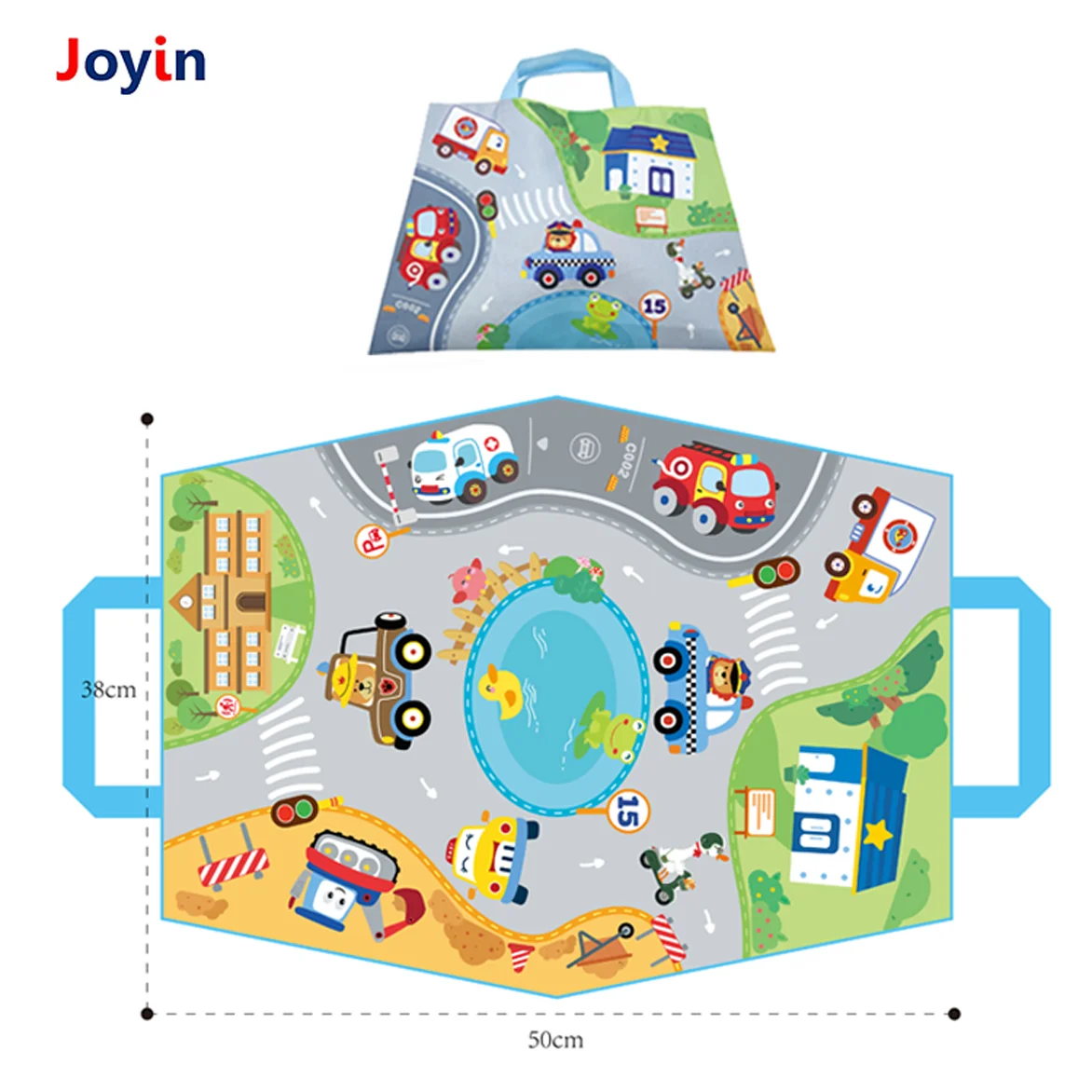 Pull Back Car for Toddlers Car Toy for Boy Soft Plush Vehicle for Baby with Play Mat Storage Bag Birthday Gifts