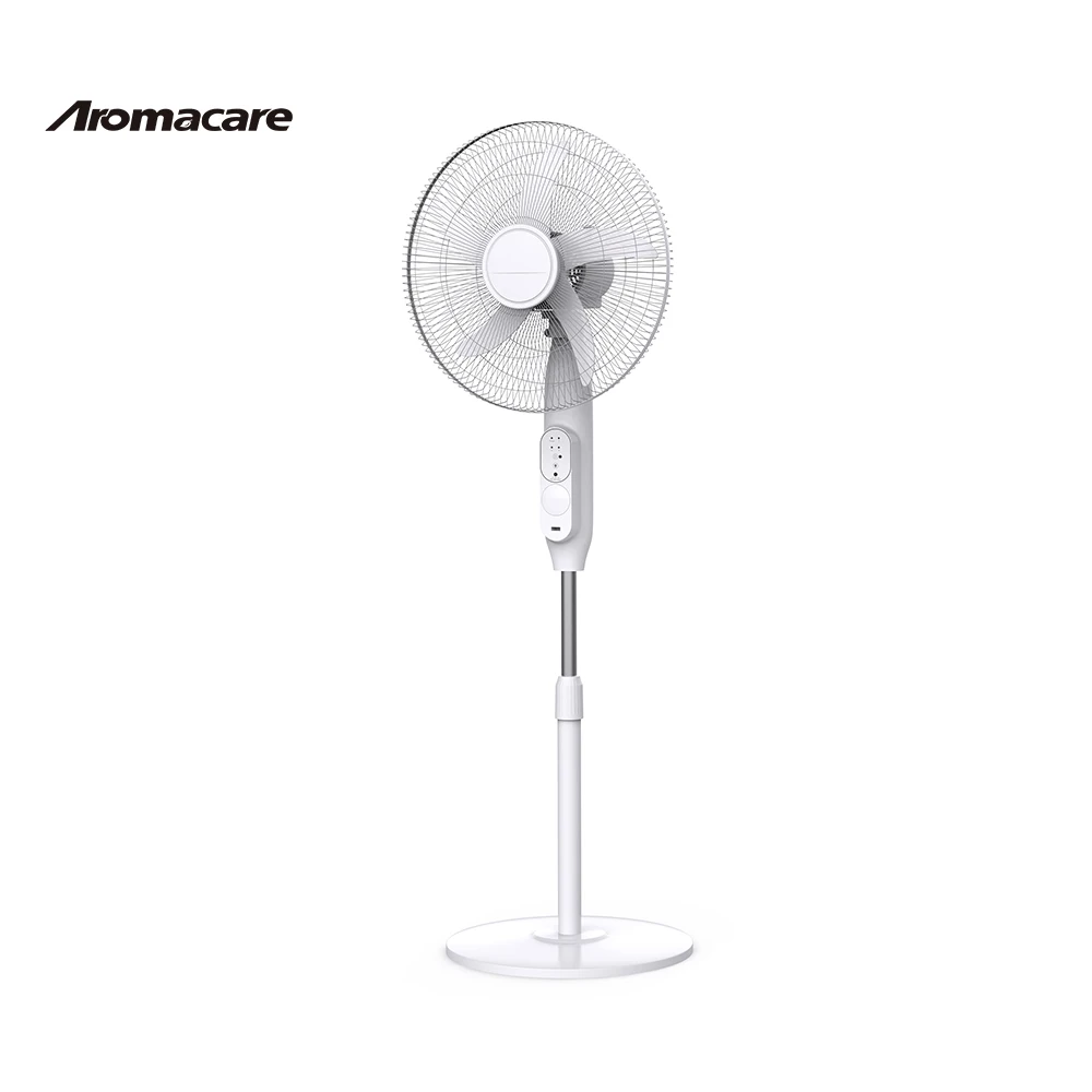 Aromacare 4800mAh Lithium Battery Powerful Large Rechargeable Fan Solar Fan 16 Inch Rechargeable Standing Fan With LED Light