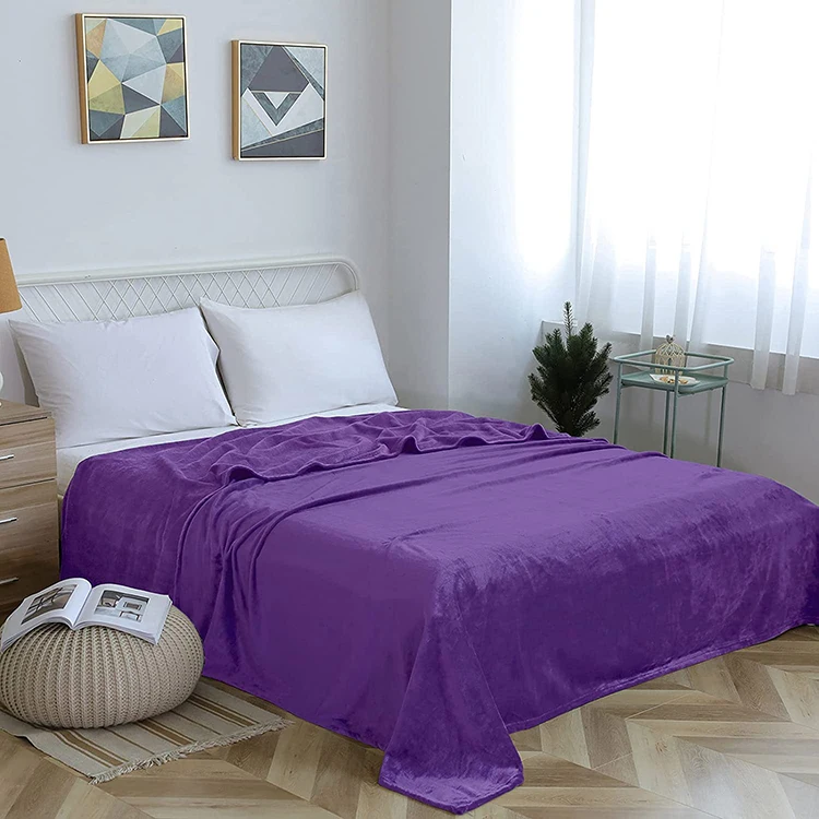 Высококачественное однотонное покрывало для дивана 50*60, Фланелевое Флисовое одеяло из полиэстера для отеля