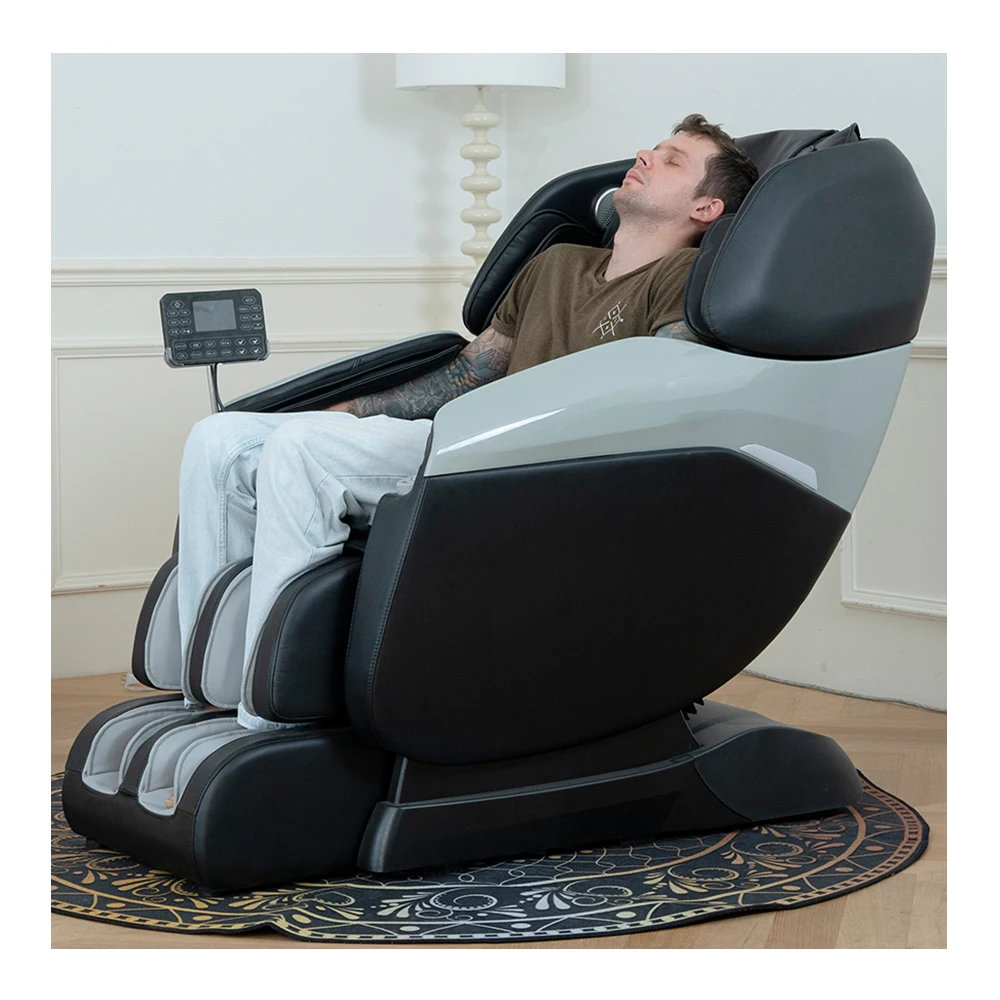 ラグジュアリーバックマッサージチェア フルボディ タイストレッチ 4D マイナスイオン リクライニング シーツマッサージチェア 足付き