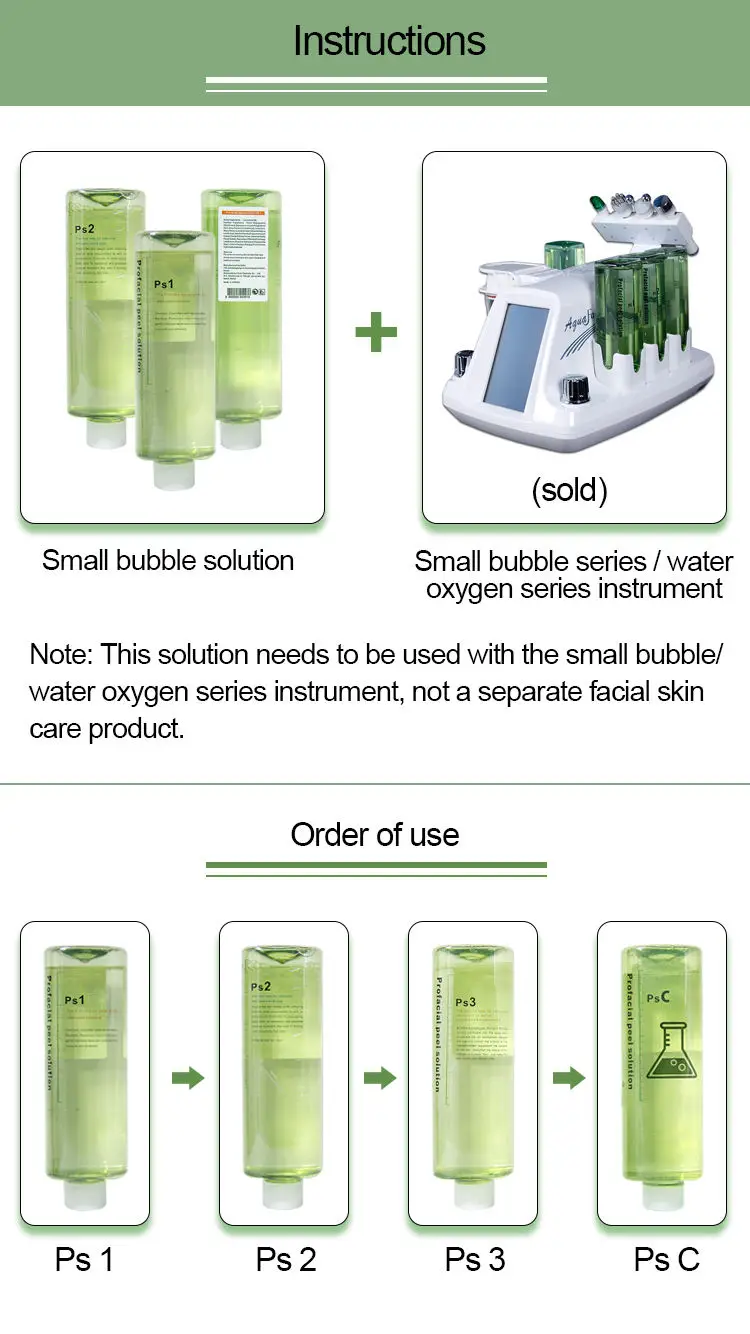500ml Microdermabrasion Diamond Hydro Water Oxygen Aqua Peeling Cleaning Water Oxygen Jet Aqua Peel Suction Beauty Solution